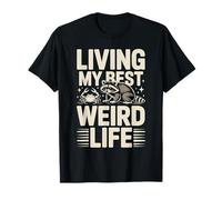Viviendo mi Mejor Vida extraña Mapache y Cangrejo Camiseta