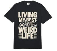 Viviendo mi Mejor Vida extraña Mapache y Cangrejo Comfort Colors Adult Heavyweight T-Shirt