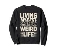 Viviendo mi Mejor Vida extraña Mapache y Cangrejo Sudadera
