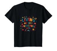 Viviendo mi Mejor Vida Preescolar Camiseta, Niños, Negro, 2 años
