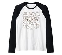 Viviendo mi Perro mamá era, Divertido Garabato gráfico Mujer Camiseta Manga Raglan