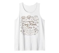 Viviendo mi Perro mamá era, Divertido Garabato gráfico Mujer Camiseta sin Mangas