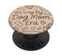 Viviendo mi Perro mamá era, Divertido Garabato gráfico Mujer PopSockets PopGrip Adhesivo