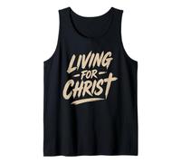 Viviendo para Cristo Jesús Creyentes Cristianos Fe Religión Camiseta sin Mangas