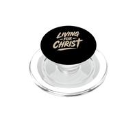 Viviendo para Cristo Jesús Creyentes Cristianos Fe Religión PopSockets PopGrip para MagSafe