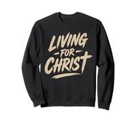 Viviendo para Cristo Jesús Creyentes Cristianos Fe Religión Sudadera