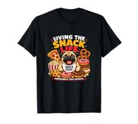 Viviendo The Snack Life Pug Camiseta