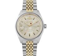 Vivienne Westwood Lady Sydenham Reloj de Cuarzo para Mujer con Correa de Acero Inoxidable, Gris pálido, Lujo