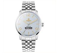 Vivienne Westwood Reloj Cuarzo Hombre 38.00mm con dial Analógico Azul y Correa de Pulsera de Metal Plata VV276LBLSL