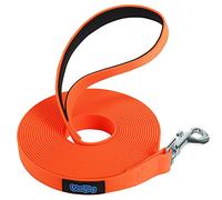 Vivifying Impermeable Largo Perro Leash, 20 pies de Perro de Entrenamiento para Exterior, Duradero PVC de Larga línea, con Mango Acolchado para Recall Entrenamiento, Hiking, Swimming, Playa y Lago