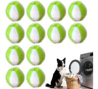 VIVIIHOO 12 Unidades Bolas Atrapapelusas de Nylon y Polipropileno para Lavadora, Eliminador de Pelos de Mascotas, Reutilizable