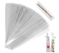 VIVIIHOO 200 Bolsas de celofan Transparentes 25 x 6 cm Regalo pequeno bolsa de Papel Transparente de cumpleanos para ninos de Galletas Dulces OPP