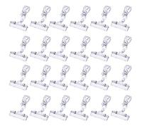 VIVIIHOO 25 Paquetes Clips Giratorios de Plástico de Etiqueta Pinza de Signo de Mercancías Clip de Exhibición DILISENnd de Soporte, Transparente