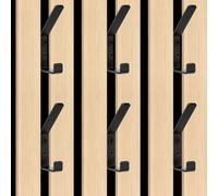 VIVIIHOO 8 Piezas Paneles acústicos de 12,6 mm para abrieres, Ganchos Dobles para abriernos sin taladrar Ganchos de Aluminio para Paneles acústicos Accesorios (espaciado de 14-15 mm)