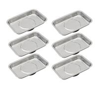 VIVIIHOO Juego de 5 Bandejas Magnéticas, 95x65mm Organizador de Acero Inoxidable, Imán de Alto Rendimiento para Tornillos, Brocas, Clavos, Soporte para Herramientas de Taller
