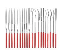 VIVIIHOO Juego de limas de aguja de diamante, 20 minilimas para llaves con mango de goma para madera, metal, vidrio y cerámica - Accesorios para impresora 3D, herramienta de modelismo con bolsa de