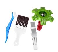 VIVIIHOO Kit de limpieza de secadora- Cepillo de limpieza de filtro secador, peine radiador, juego de 4 piezas cepillo para limpiar secadora y aletas de aire acondicionado, limpiar filtro y bobina