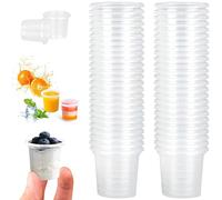 VIVIIHOO Vasos de Chupito de Plástico 2cl/20ml, 100 Piezas Reutilizables, Vasos de plástico, Vasos de plástico con alfileres, Vasos Desechables para Celebraciones y Fiestas