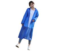Vivikivi 2 ponchos impermeables para mujer con mangas, plegable, ligero, impermeable para mujer con capucha, chaqueta impermeable portátil para viajes, camping al aire libre, azul oscuro, Altoa única
