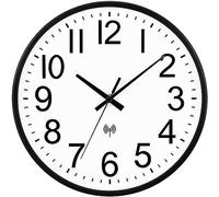 VIVILINEN Reloj de Pared Controlado por Radiofrecuencia Mecanismo Silencioso, Actualización Automática de la Hora, Decoración para Cocina, Salon, Oficina, Dormitorio