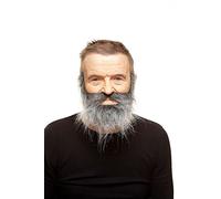 Viving Costumes Costumes-205040 Barba postiza, ajedrez, Color Multicolor, Talla única 205040