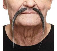 Viving Costumes Costumes-205048 Bigote, sólido, Color Gris, 1 Unidad (Paquete de 1) 205048