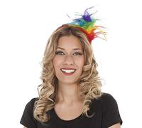 Viving Costumes Diadema Pluma Rainbow One Size