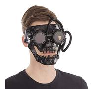 Viving Costumes Mascarilla Steampunk Negro One Size