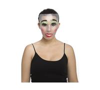 Viving Costumes Viving Costumes-204566 Carnaval 204566-Máscara Transparente para Mujer, ajedrez, Multicolor, Talla única 204566