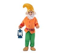 viving- Disfraz Enanito Gorro, Barba, Casaca, Cinturón, Pantalón Y Cubrebotas Talla 3-4 Y (1)