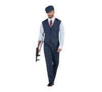 viving Disfraz Gánster Irlandés Gorra, Camisa con Chaleco Y Cadena, Corbata con Pasador Y Pantalón Talla S