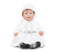 viving Disfraz Monada Blanca Navidad Vestido con Enaguas Y Cubrehombros con Capucha Talla 12-24 M