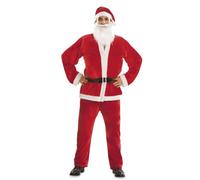 viving Disfraz Papá Noel Sombrero, Barba, Chaqueta, Cinturón Y Pantalón Talla XL