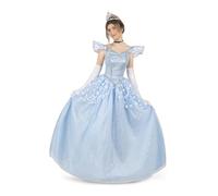 VIVING Disfraz Princesa Zapato De Cristal M (Vestido, guantes y enaguas)