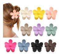 vivinin 10 pinzas de garra con forma de flor, pinzas para el pelo para mujeres antideslizantes, pinzas para cabello grueso, regalos para mujeres y niñas, 10 colores