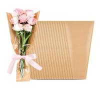 vivinin 50 bolsas de papel de flores de 9.8 x 3.9 x 17.9 pulgadas, bolsas de ramo de papel kraft para boda, cumpleaños, graduación