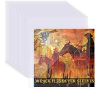 vivinin Paquete de 40 fundas de vinilo, fundas de vinilo de 12.75 x 12.75 pulgadas, plástico transparente, fundas de discos de protección contra arañazos, fundas interiores de vinilo que protegen la