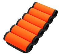 Vivinin Paquete de 6 fundas para asa de equipaje, naranja brillante, tamaño universal, accesorios de viaje multifuncionales