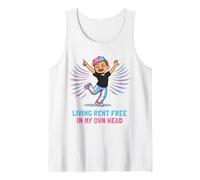 Vivir Alquiler Gratis En Propia Cabeza Trans Pride Month LGBTQ Camiseta sin Mangas