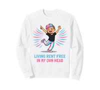 Vivir Alquiler Gratis En Propia Cabeza Trans Pride Month LGBTQ Sudadera