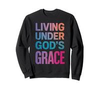 Vivir bajo la Gracia de Dios Fe Cristiana Colorida Sudadera