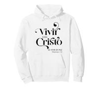 Vivir con Cristo es Vivir en Paz Sudadera con Capucha