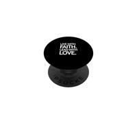 Vivir con fe Liderar con Amor Creyente Inspirador PopSockets PopGrip Adhesivo