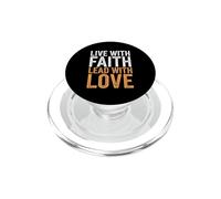 Vivir con fe Liderar con Amor Esperanza Inspiración Cristiano PopSockets PopGrip para MagSafe