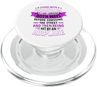 Vivir con fibromialgia Cita Diciendo Conciencia de Fibro PopSockets PopGrip para MagSafe