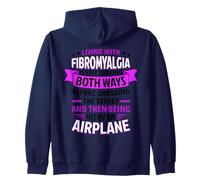 Vivir con fibromialgia Cita Diciendo Conciencia de Fibro Sudadera con Capucha