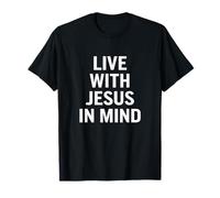 Vivir con Jesús en Mente creyentes Cristianos Camiseta