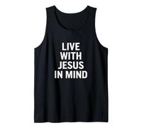 Vivir con Jesús en Mente creyentes Cristianos Camiseta sin Mangas