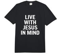 Vivir con Jesús en Mente creyentes Cristianos Comfort Colors Adult Heavyweight T-Shirt