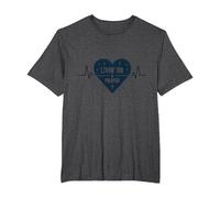 Vivir de un corazón Cristiano Inspirador en la oración Camiseta, Hombre Tallas Grandes, Jaspeado Oscuro, 4X Alto
